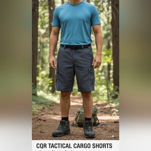 CQR Tactical Cargo Shorts Men’s Size XL Ripstop Hiking Fishing‎ Elastic Waist